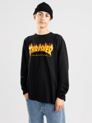 Black and shop blue thrasher shirt